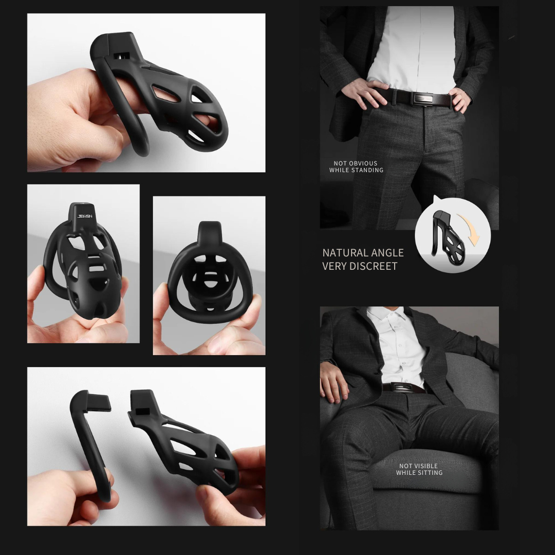 Trapped Dragon Male Chastity Cage