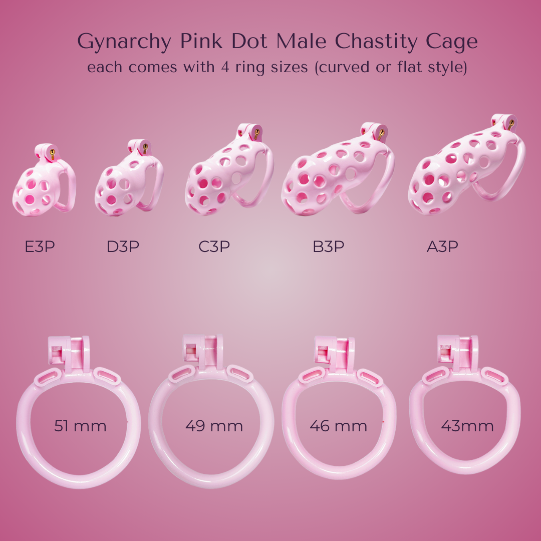 Gynarchy Pink Dot Male Chastity Cage