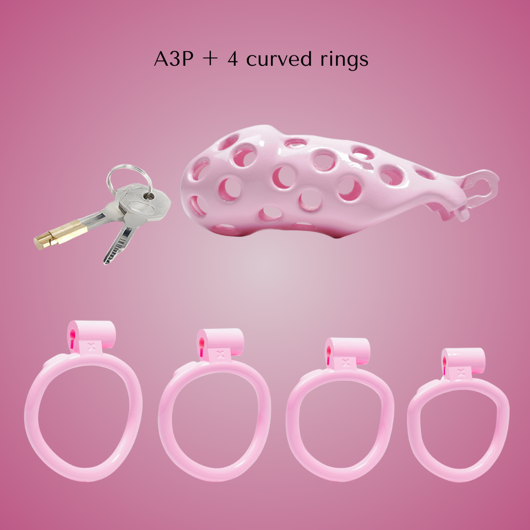 Gynarchy Pink Dot Male Chastity Cage