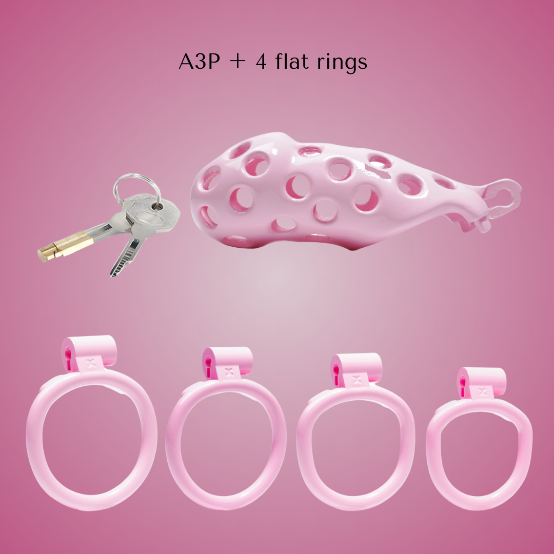 Gynarchy Pink Dot Male Chastity Cage