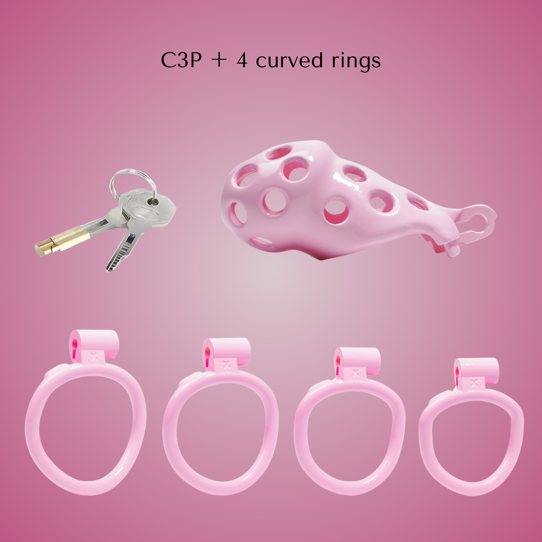 Gynarchy Pink Dot Male Chastity Cage