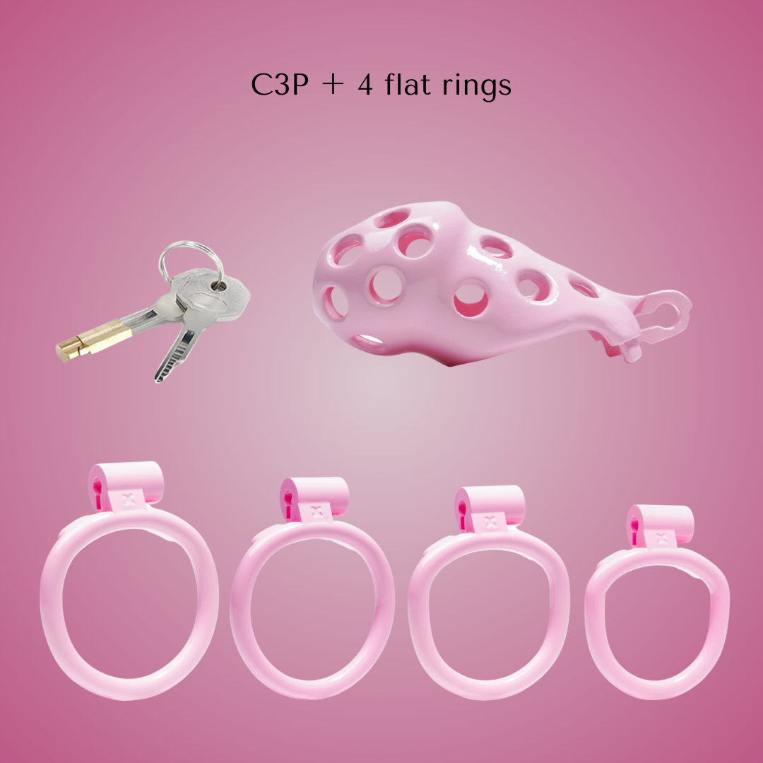 Gynarchy Pink Dot Male Chastity Cage