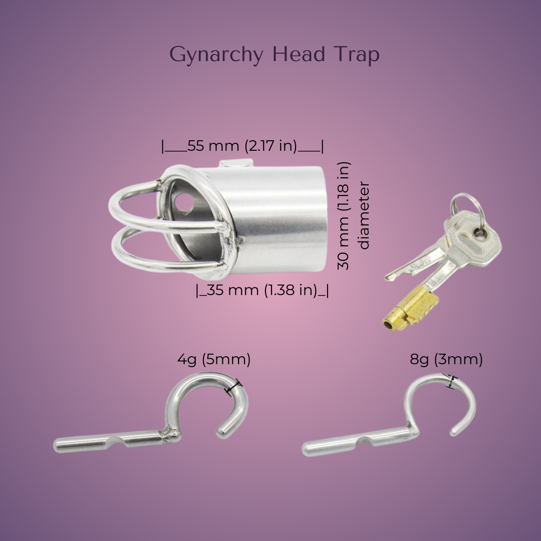Gynarchy Head Trap Stainless Steel PA Chastity Tube
