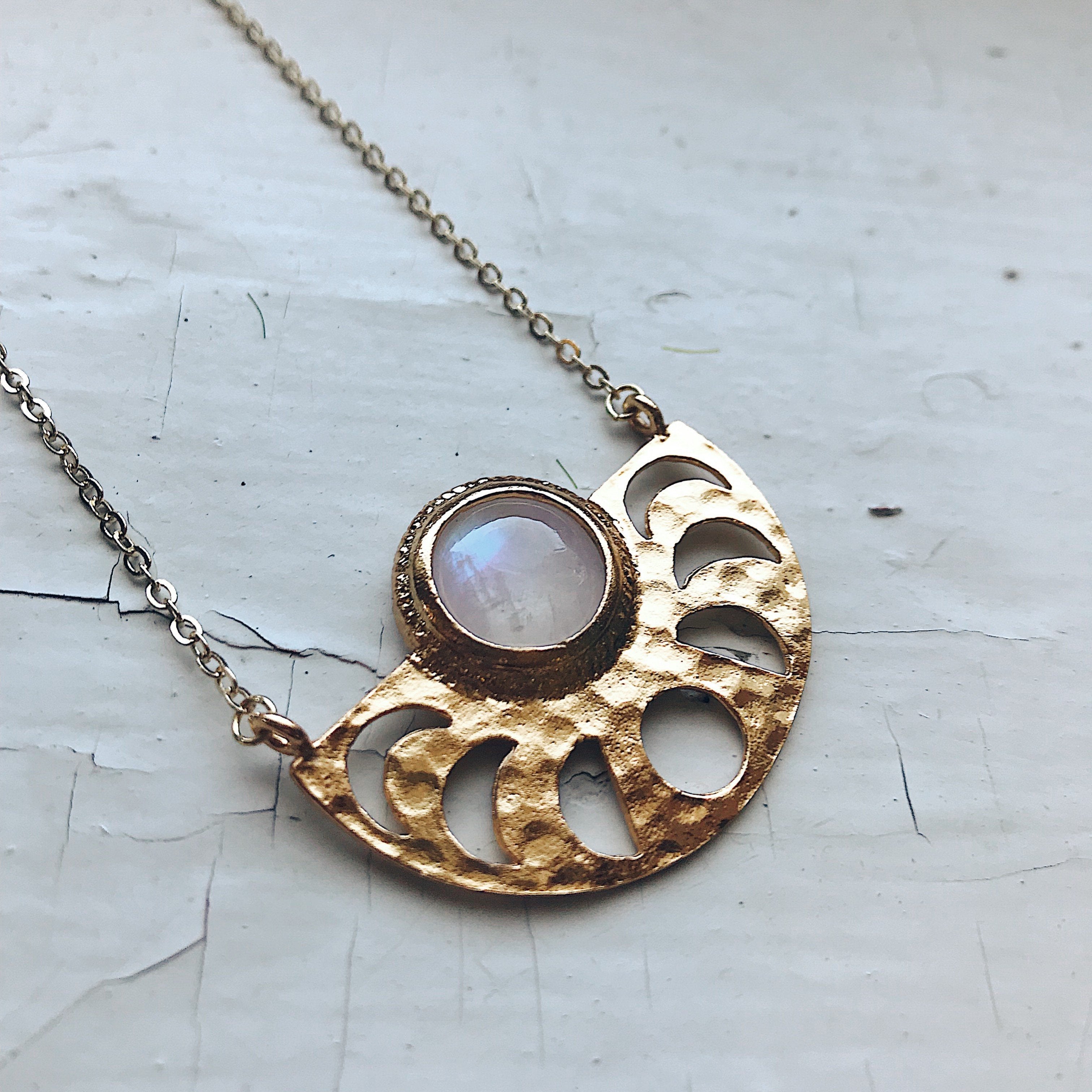 moon phases necklace