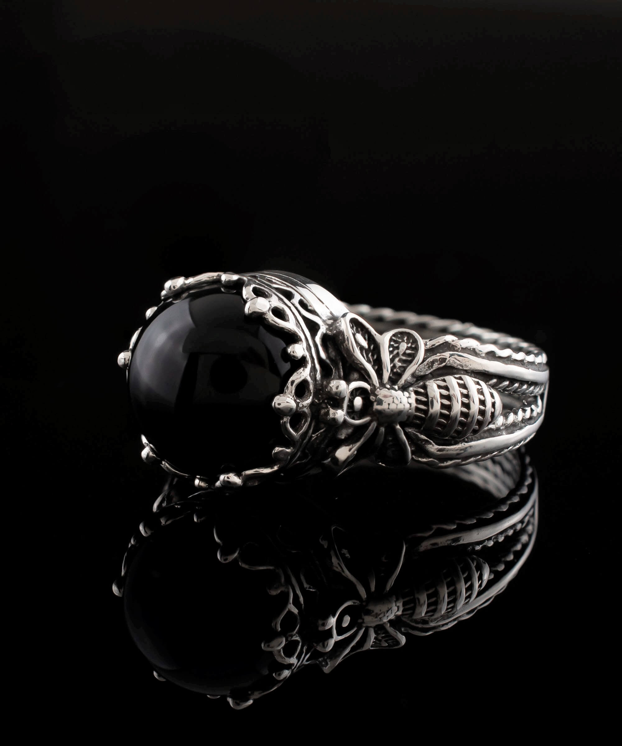 black onyx ring