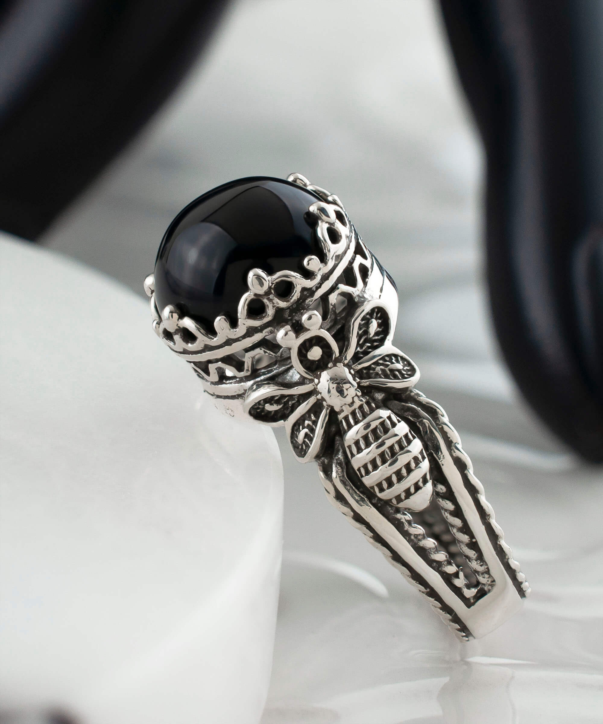 black onyx ring
