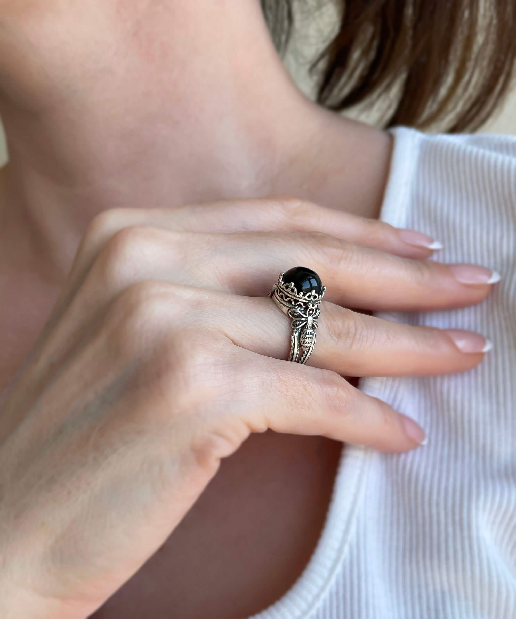 black onyx ring