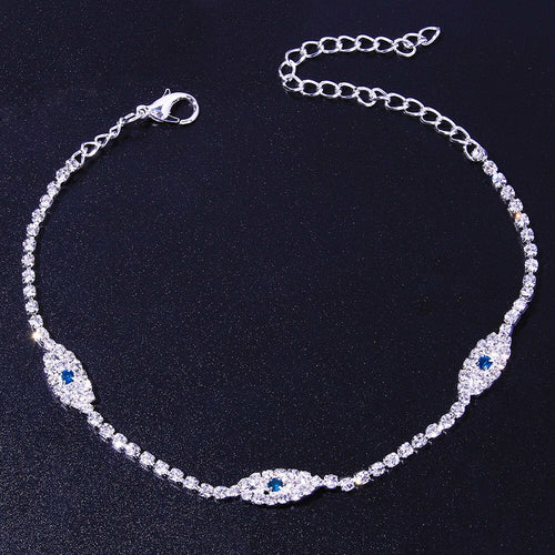 Vintage Blue Evil Eye Anklet