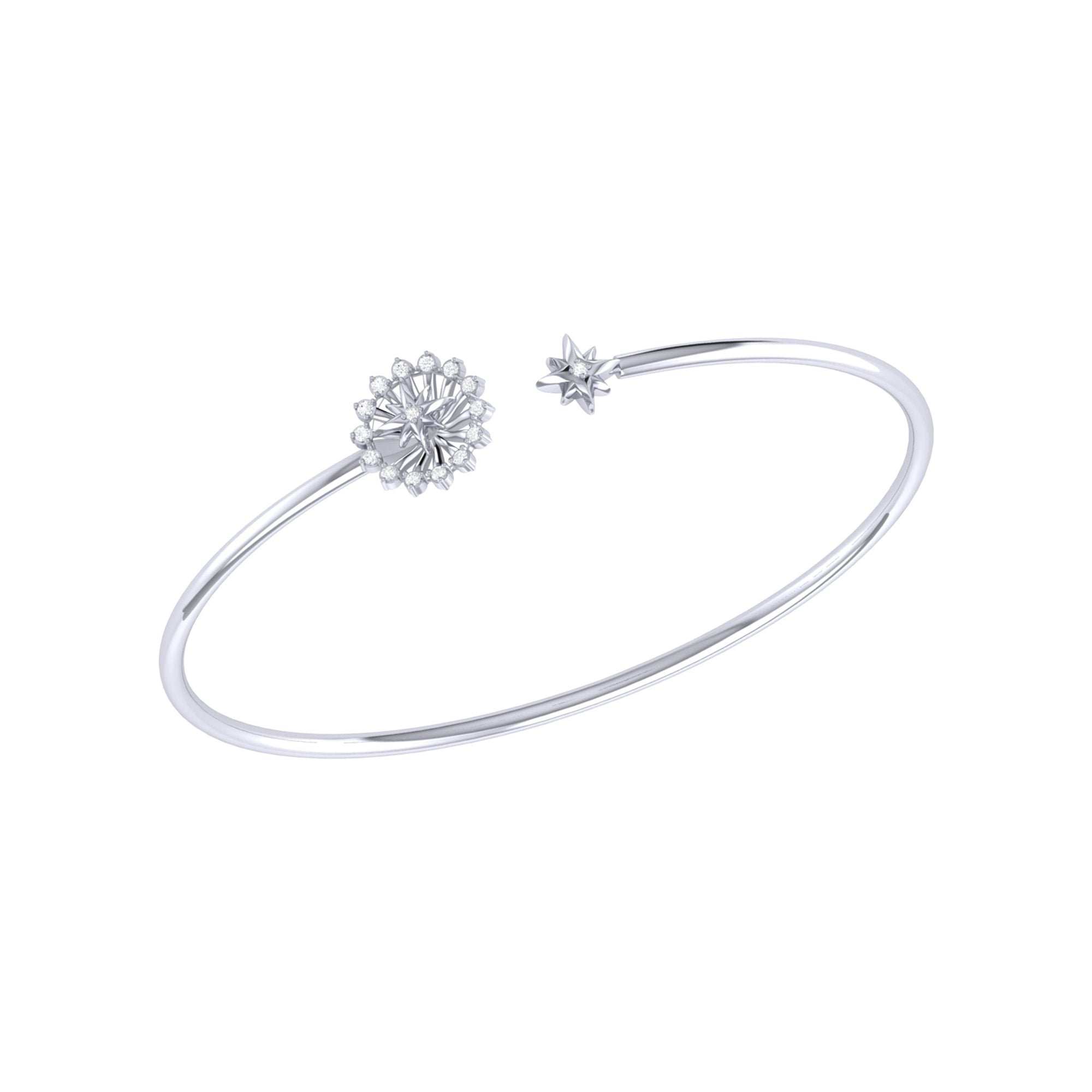 Starburst diamond cuff