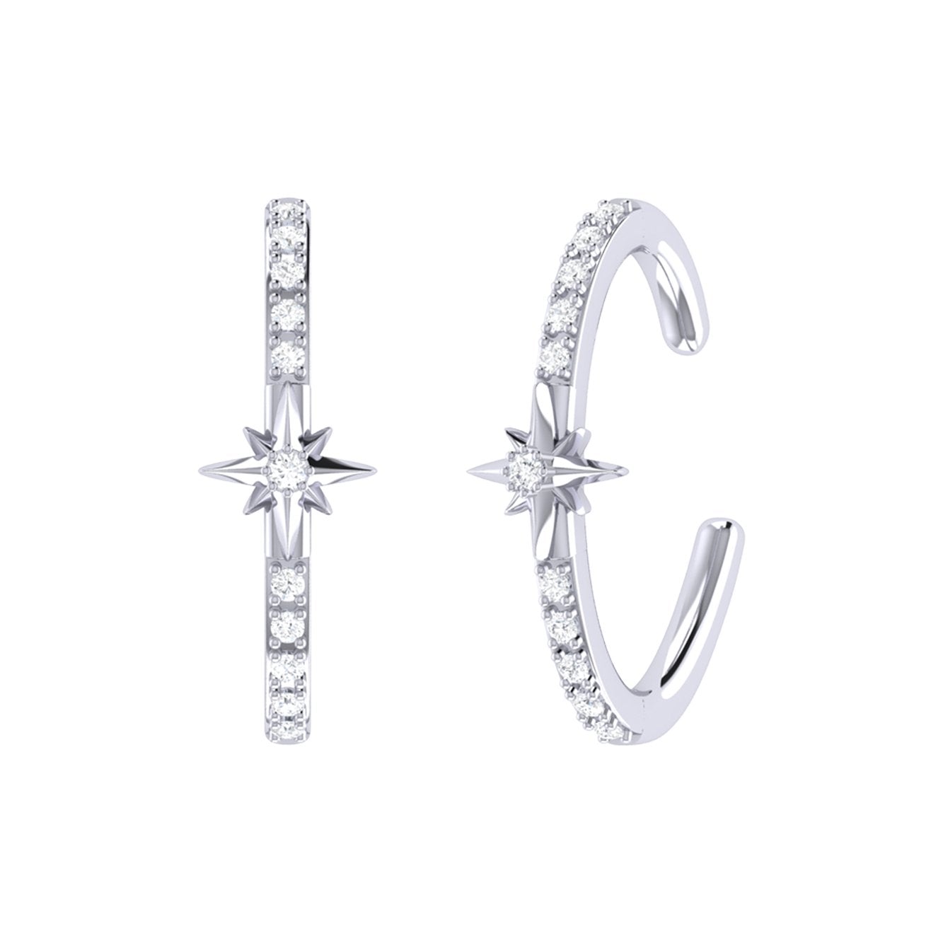 star hoop earrings