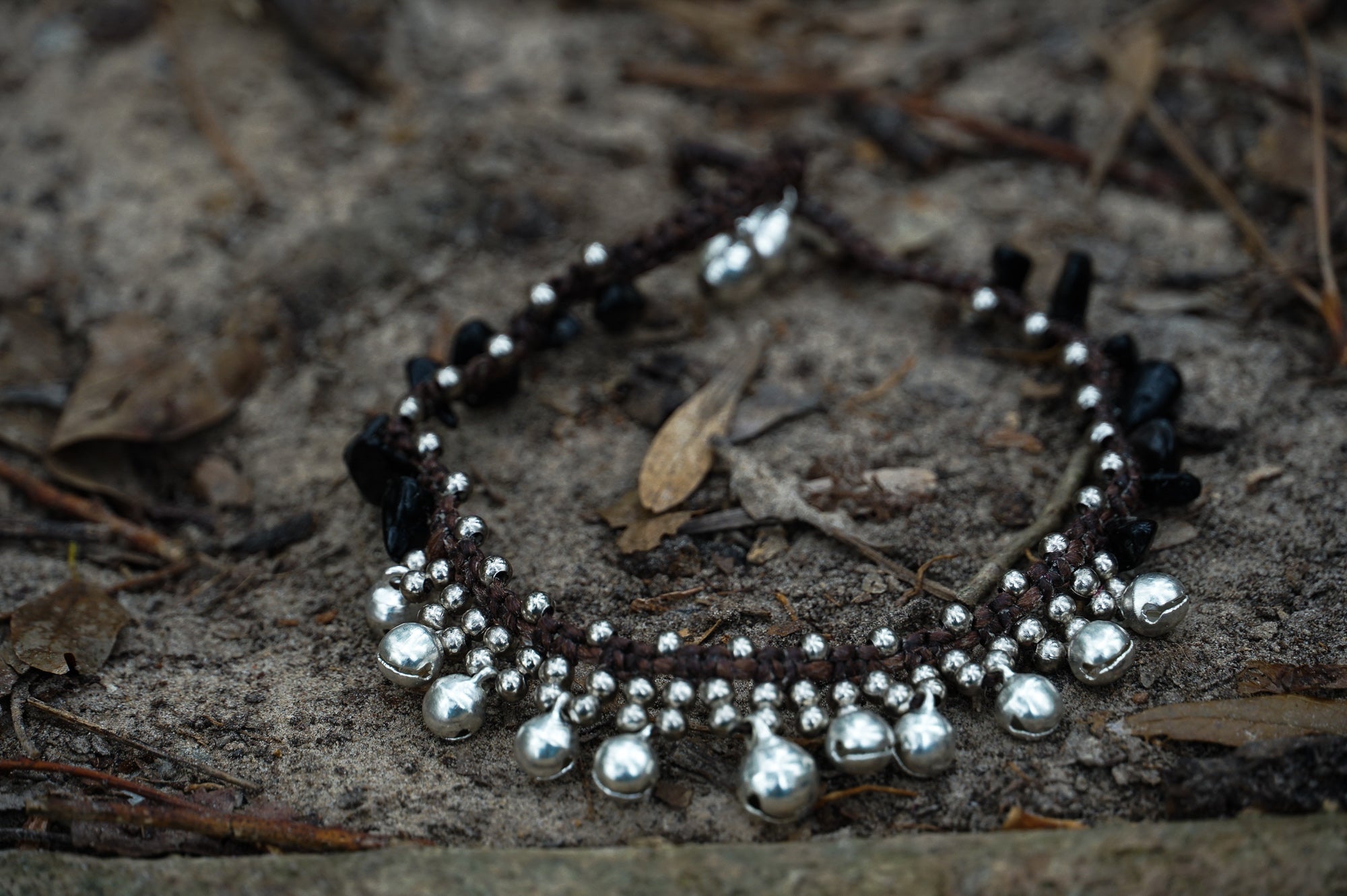 Silver Bell Boho Anklet