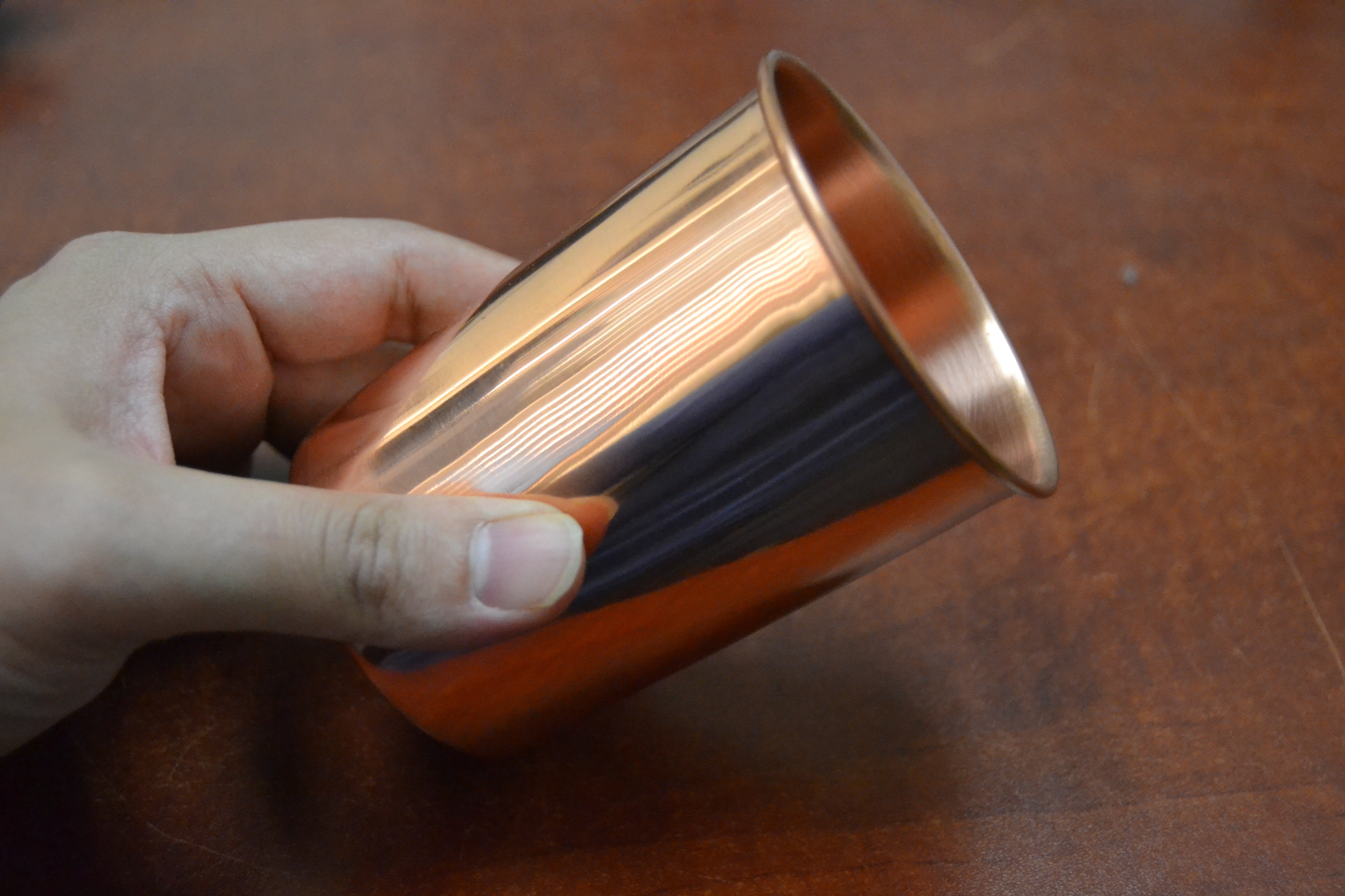 copper drinking cup
