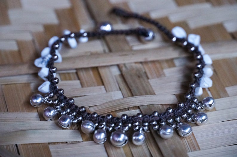 Silver Bell Boho Anklet