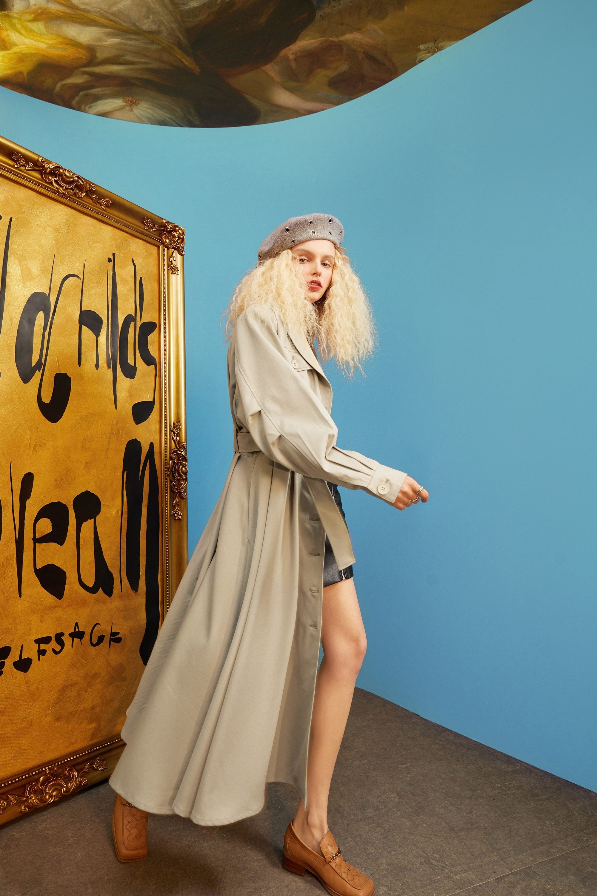 Single Breasted Oversize Trench Coat