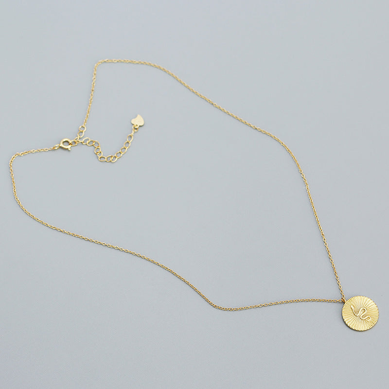 Snake Coin 925 Sterling Silver Necklace