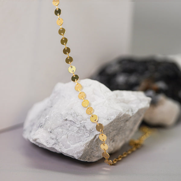 925 Sterling Silver Moon Disk Anklet/Bracelet